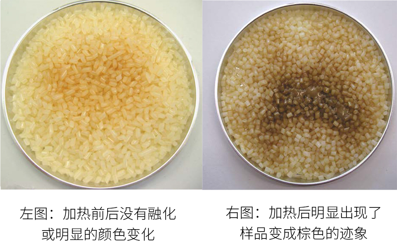 兩次*同溫度下加熱同*樣品的對比 兩次*同溫度下加熱同*樣品的對比